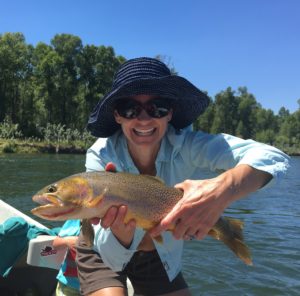 Jenny with Cutthroat trout