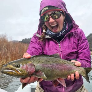Female Angler with Rainbow Trout | Snake River Fishing Report