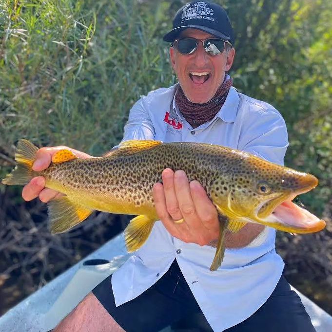 South Fork of the Snake River Angler with Brown Trout
