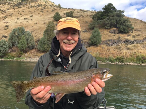 Gene Jensen with a Rainbow Trout on the South Fork of the Snake