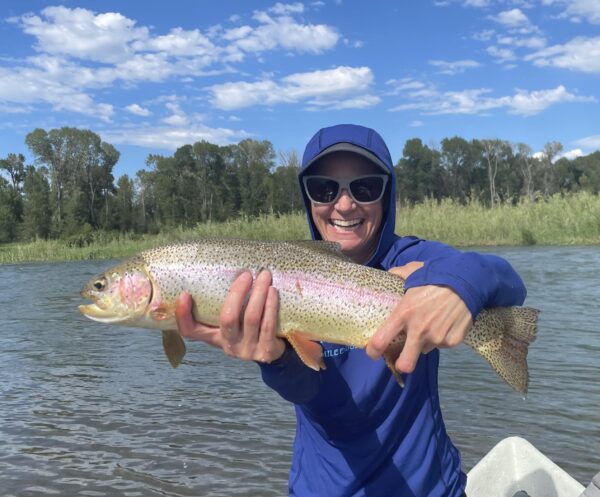 Jenny Jensen with Rainbow Trout