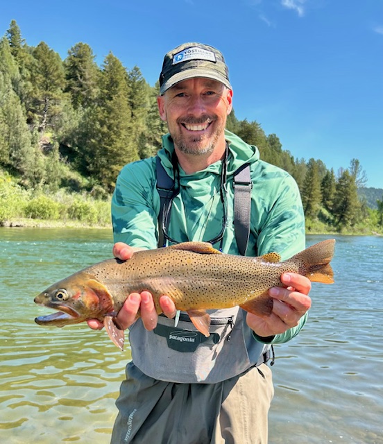 Chris Jensen with a Cutthroat Trout on the South Fork of the Snake River