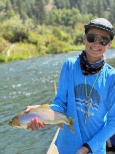 Grady Jensen with a Rainbow Trout on the South Fork of the Snake River