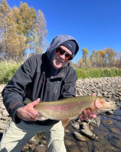 South Fork of the Snake River angler with Rainbow Trout.